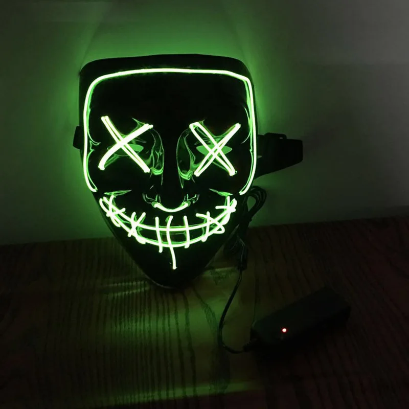

Halloween Mask LED Light Up Funny Masks The Purge Election Year Great Festival Cosplay Costume Supplies Party Masks Glow In Dark