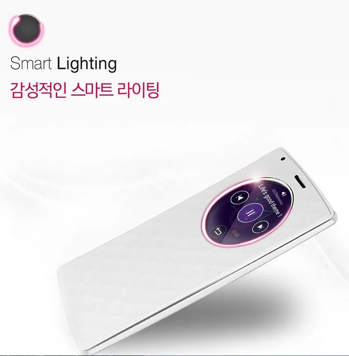 YKSPACE для LG G4 Quick Smart Circle Чехол Флип кожаный чехол с функцией сна/пробуждения F500 H815