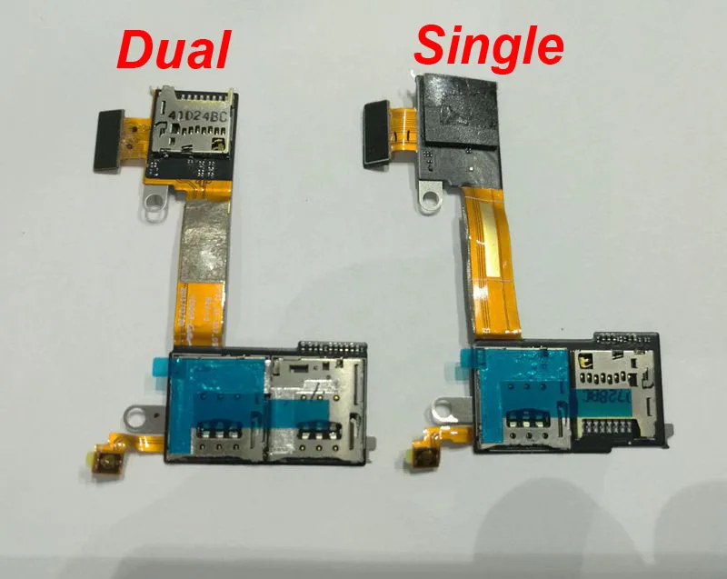 M2 Sim Cards Tray Adapters For Sony for xperia m2 Aqua S50H D2303 D2305 D2306 TF Card Slot+ Slot Flex Cable Assembly | Мобильные