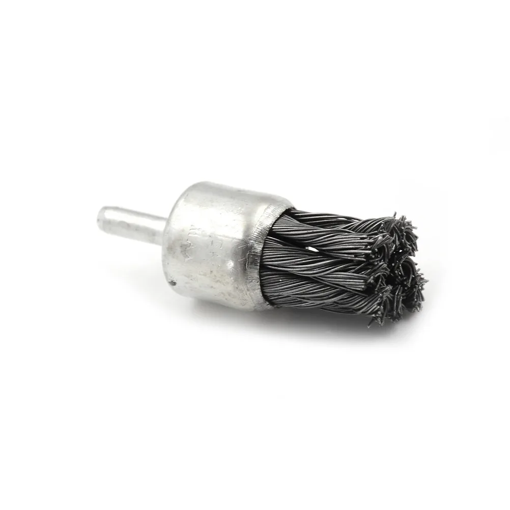 1pc Wire Knot End Brush Stainless Steel With Shank For Die Grinder or Drill 6*25mm