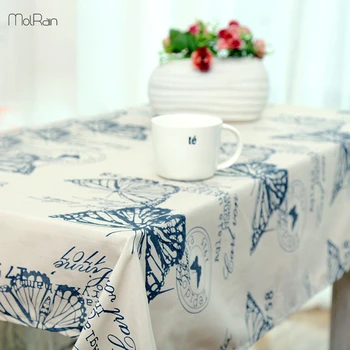 

Simple Design Table Cloth Rectangular Butterfly Print Tablecloth for Dining Polyester Vintage Home Table Decoration Covers Decor