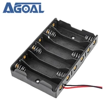 6 x AA батарея чехол держатель для хранения с DC2.1 разъем питания для DIY