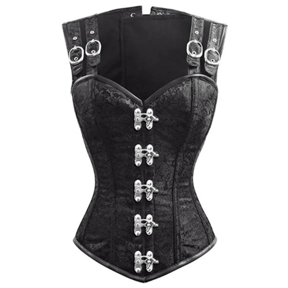 Steampunk-Corsets-And-Bustiers-Red-Brocade-Sexy-Cupless-Vest-Corset-Slimming-Gothic-Waist-Corsage-Corselet-Steel (1)