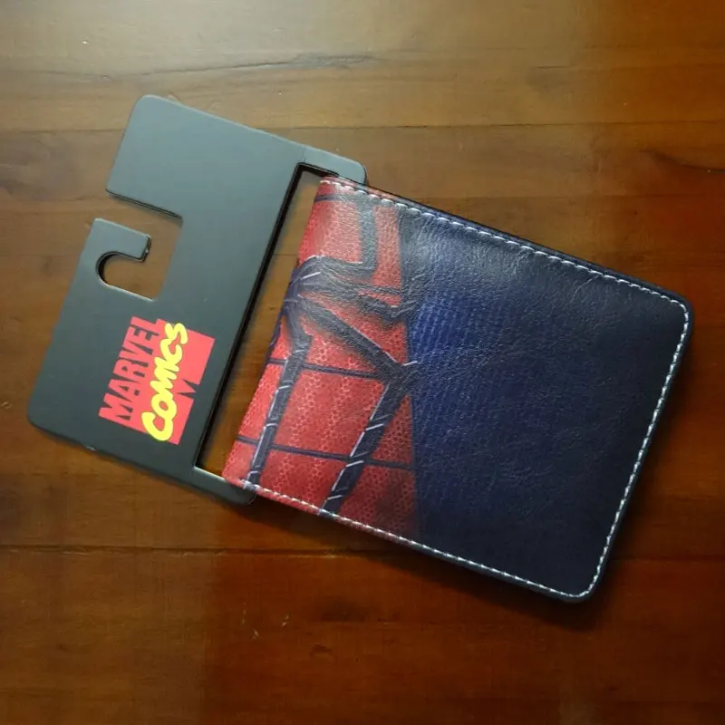 Comics DC Marvel Человек-паук кошельки внешней торговли кожаный кошелек мультфильм аниме Паук Держатель для карт сумки 4,5 дюймов бумажник carteras