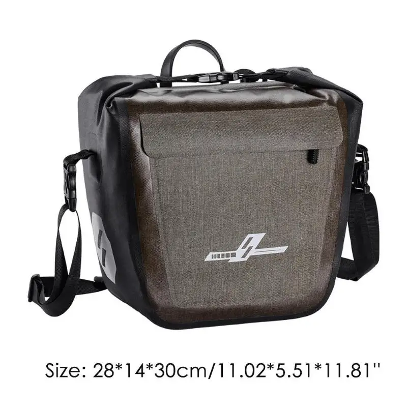 Flash Deal 19L Full Waterproof Bicycle Saddle Bag Road Mountain Bike Cycling Rear Rack Bag Luggage Pannier Rear Seat Shelf Bag 15