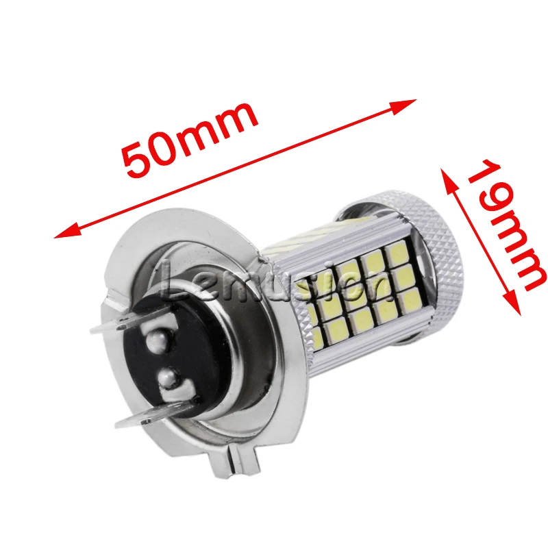 2X DC 12 В H7 2835 63 LED 6000 К автомобиля проектор Туман Вождение лампочка Белый автомобиль
