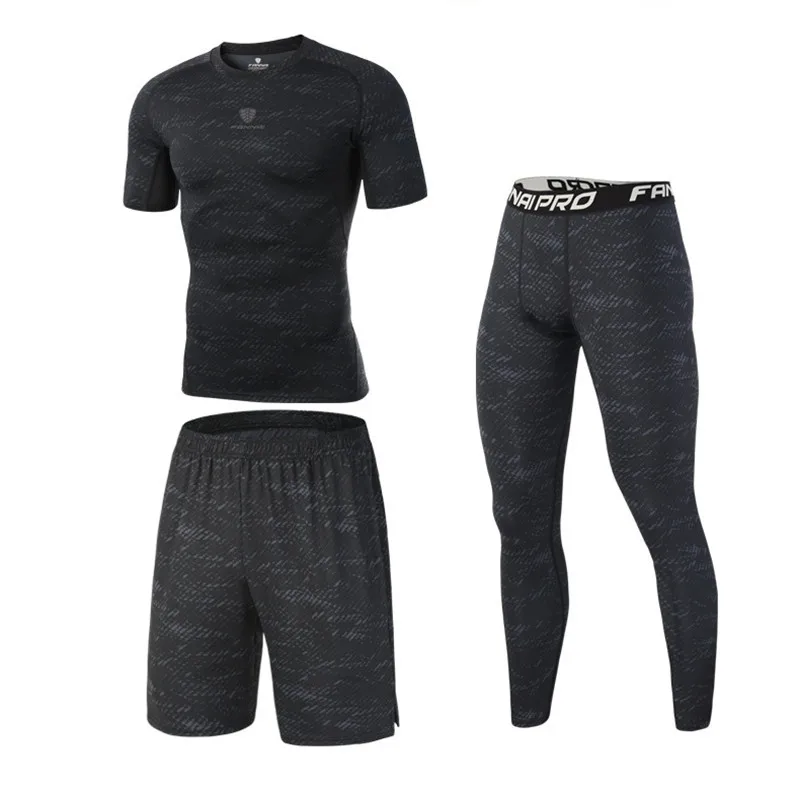 MMA fighwear Muay Thai мужской набор для бокса компрессионная майка + штаны шорты Рашгард