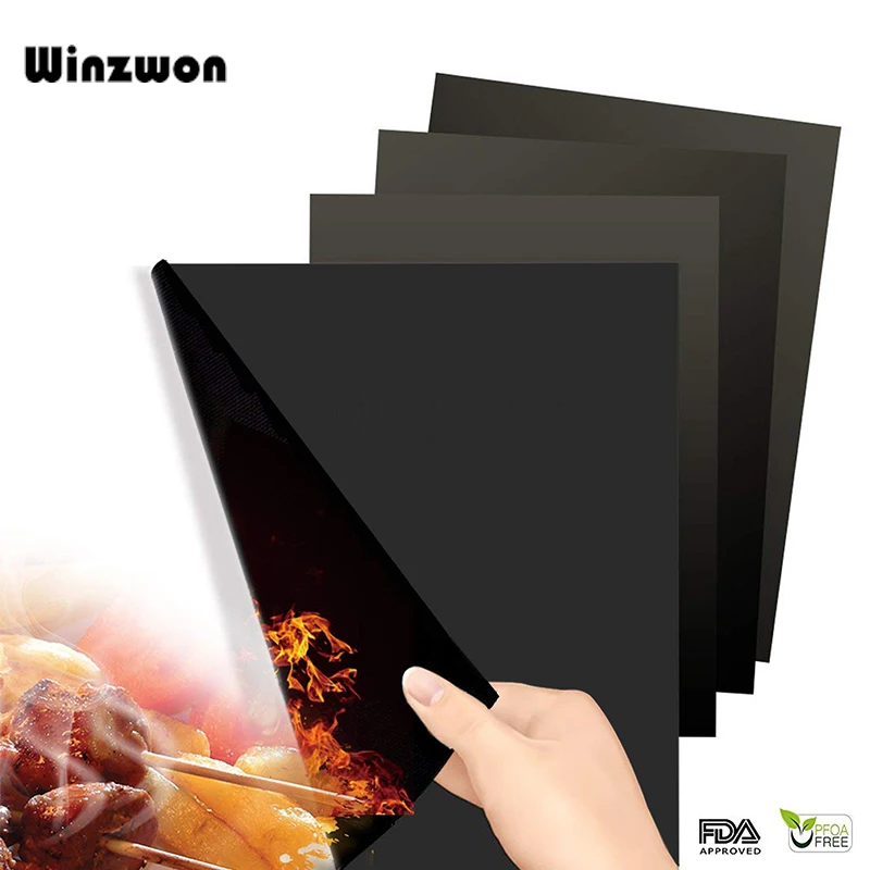 

1Pcs Non-stick Reusable Barbecue Grill Mat Baking Liners Cooking Sheet BBQ Tools Kitchen Accessories For Outdoor BBQ Picnic