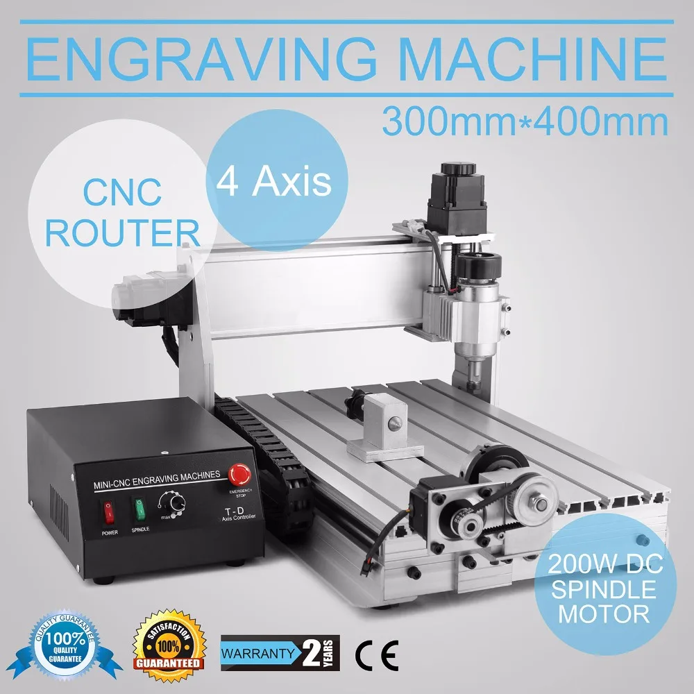 

CNC 3040T ROUTER ENGRAVER ENGRAVING DRILLING MILLING EQUIPMENT 4 AXIS DESKSTOP CNC CARVING CUTTING TOOL