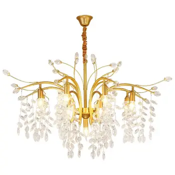 

New designer crystal chandelier living room dining room bedroom chandelier personality modern chandelier crystal staircase lamps