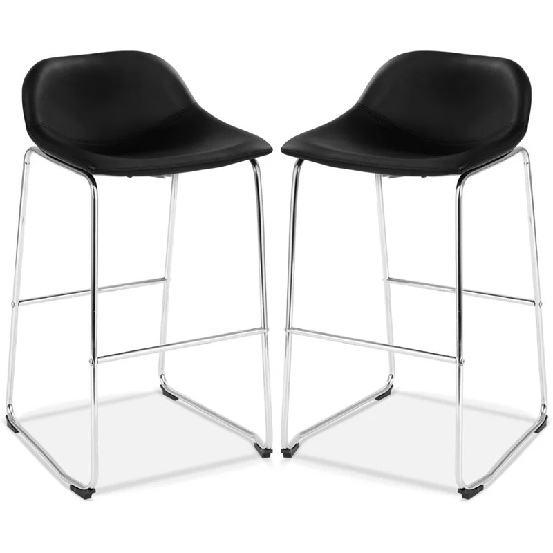 

Modern 2pcs PU Leather Pub Bar Stool Barstools Dining Side Chairs Furniture High Quality HW58846
