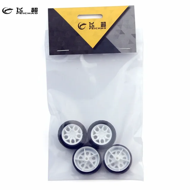 Best Offers feichao 4pcs 30 / 38mm Model Car Wheels 1:20 Rubber Wheel 30*10*2mm / 38*13*3MM DIY Robot Small Production RC Car Spare Parts