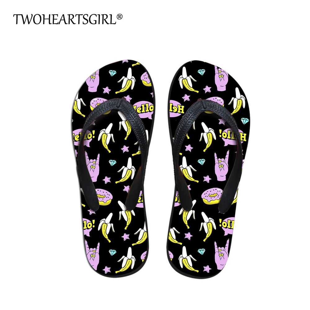 

Twoheartsgirl Rock Style Design Men's flip flops Beach Sandals for Men Flat Slippers non-slip Shoes Plus Size Casual Sandals