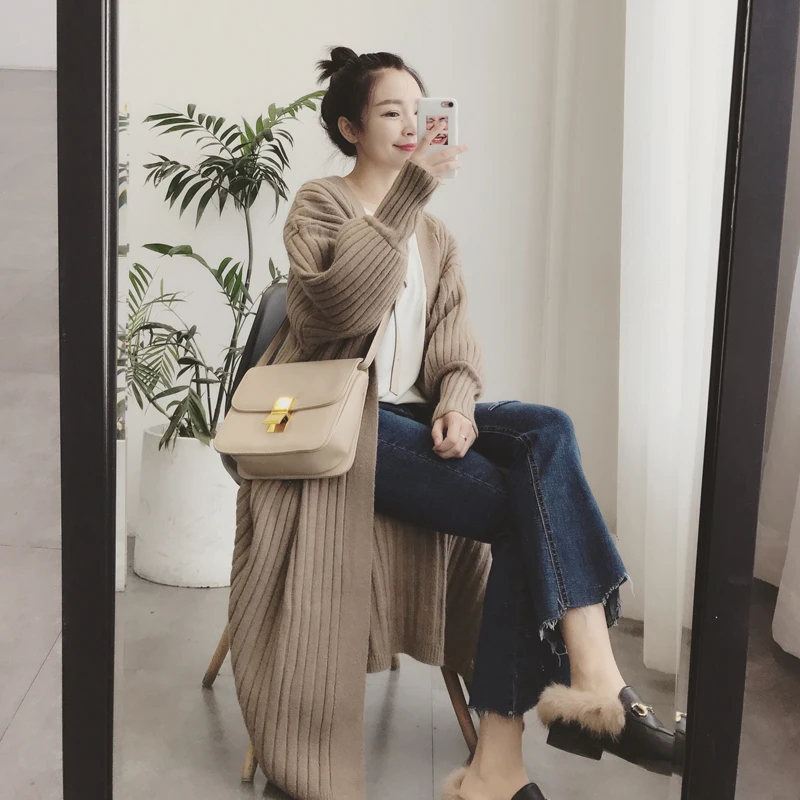 #^Special Price Women Loose Thick Cardigan Sweaters Winter Long Sweater Female New Korean Style Autumn New 2019 Sweater Coats #^Special Price Women Loose Thick Cardigan Sweaters Winter Long Sweater Female New Korean Style Autumn New 2019 Sweater Coats