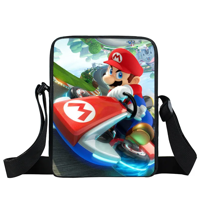 الكرتون ماريو طباعة البسيطة حقيبة ساعي سحق بروس الفتيان الفتيات crossbody أكياس الأطفال الحقائب المدرسية الاطفال الكتب صغيرة الكتف b