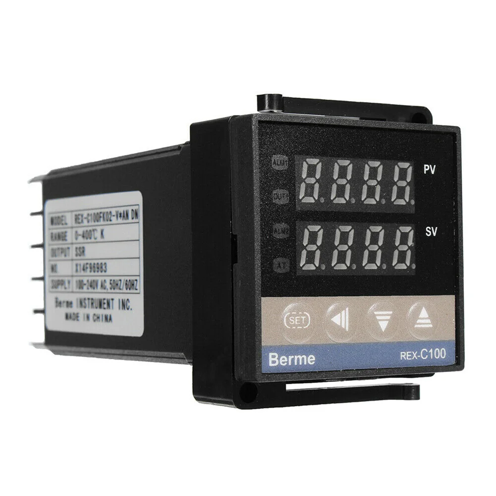 Новый цифровой PID REX C100 регулятор температуры отрегулированный Макс 40А SSR K