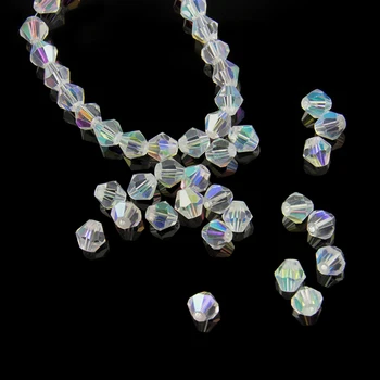 

10mm 1000pcs AB/Apple Green/Clear Cheap Crystal Glass Bicone Loose Spacer Beads for Jewelry Making Wholesales