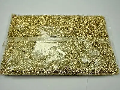 

450 Grams Gold Metallic Glass Seed Beads 1.5mm (12/0)