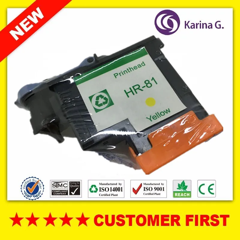 1PCS 81 Yellow Print head Replacement for HP81 C4953A For 5000 5500