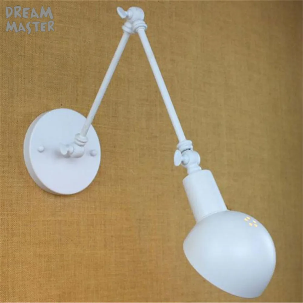  modern wall lamps white lighting Adjustable Work Lamp swing arm sconce Bedside Wall Lighting sconce - 32557313447