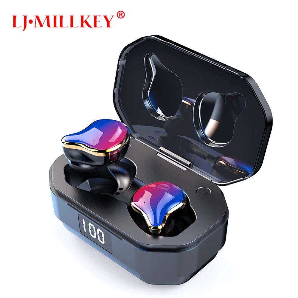 

Bluetooth 5.0 earphones TWS true wireless stereo 6D headphone sports IPX7 waterproof headset with dual microphone YZ262