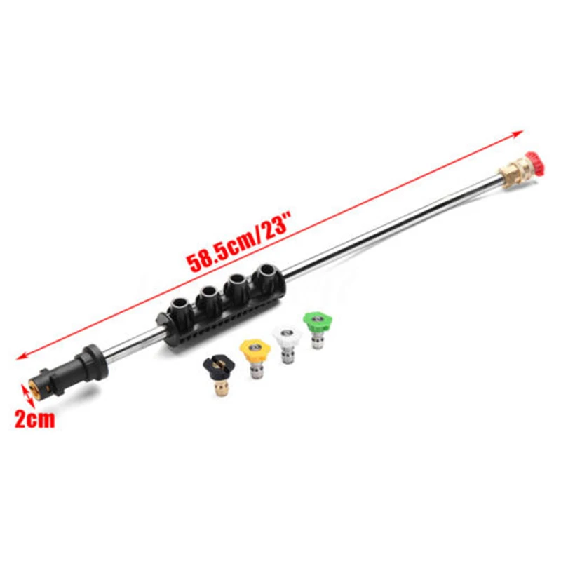 High Pressure Washer Spray Nozzle Tips Car Wash Metal Jet Lance Nozzle with 5 Quick Nozzle Tips For Karcher K1 K2 K3 K4 K5 K6 K7 High Pressure Washer Spray Nozzle Tips Car Wash Metal Jet Lance Nozzle with 5 Quick Nozzle Tips For Karcher K1 K2 K3 K4 K5 K6 K7