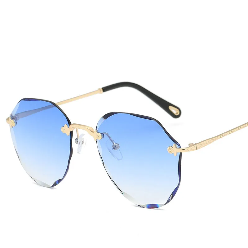 MOLNIYA, новые солнцезащитные очки для женщин, пилот, без оправы, алмазная резка, океанские линзы, фирменный дизайн, модные солнцезащитные очки для мужчин - Цвет линз: 7