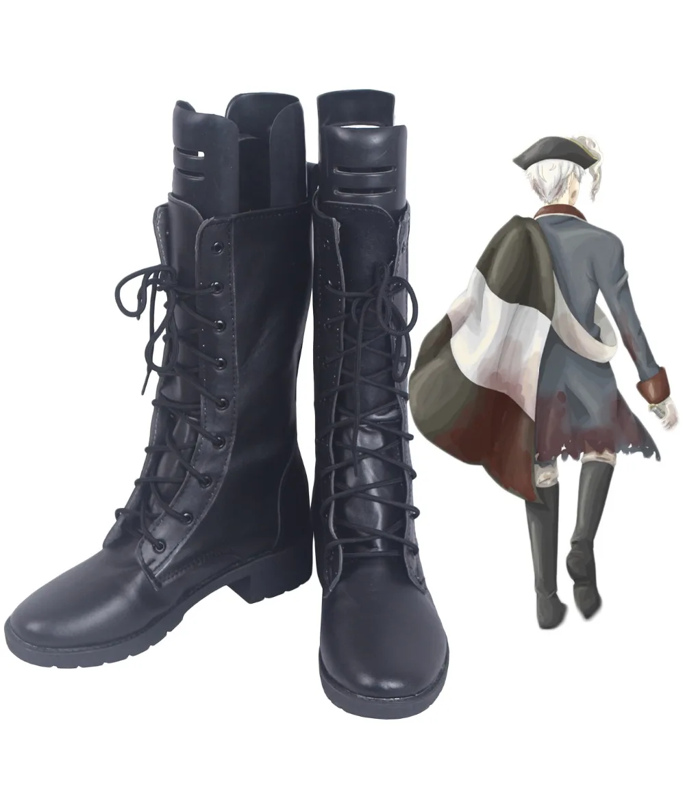 

Hetalia Axis Powers Gilbert Beilschmidt Cosplay Boots Black Shoes Custom Made