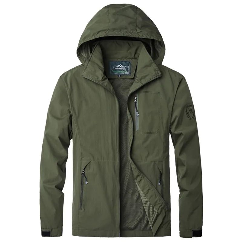 Горные весенние Осенние новые мужские куртки водонепроницаемая ветрозащитная ветровка с капюшоном мужские пальто Мужская брендовая одежда 5XL SA523