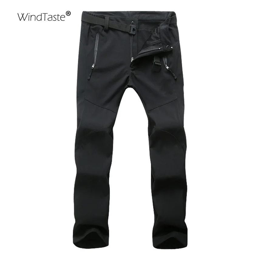 WindTaste de las mujeres de invierno al aire libre Camping pantalones impermeables de Trekking senderismo escalada Softshell deportes pantalones de lana Pantalones de mujer KB008