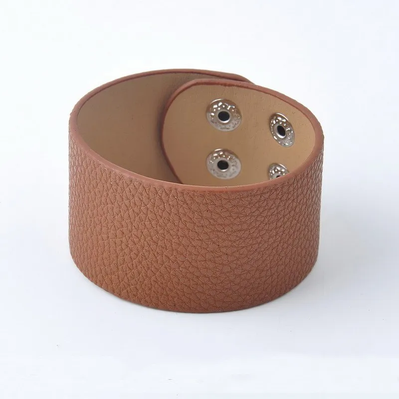 

Hot Selling Monogram PU Leather Bracelet Pulseras 2 Row Silver Plated Multicolor Leather Cuff Bracelet For Kids Women Men JB0295