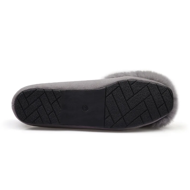 Chaud Fourrure gyay 02 Khaki khaki Espadrilles Fond black 01 02 01 Chaussures Doux Snurulanladies black Cheveux E188 Mocassins 01 Appartements 02 gray D'hiver Femmes De Lapin UctYgq