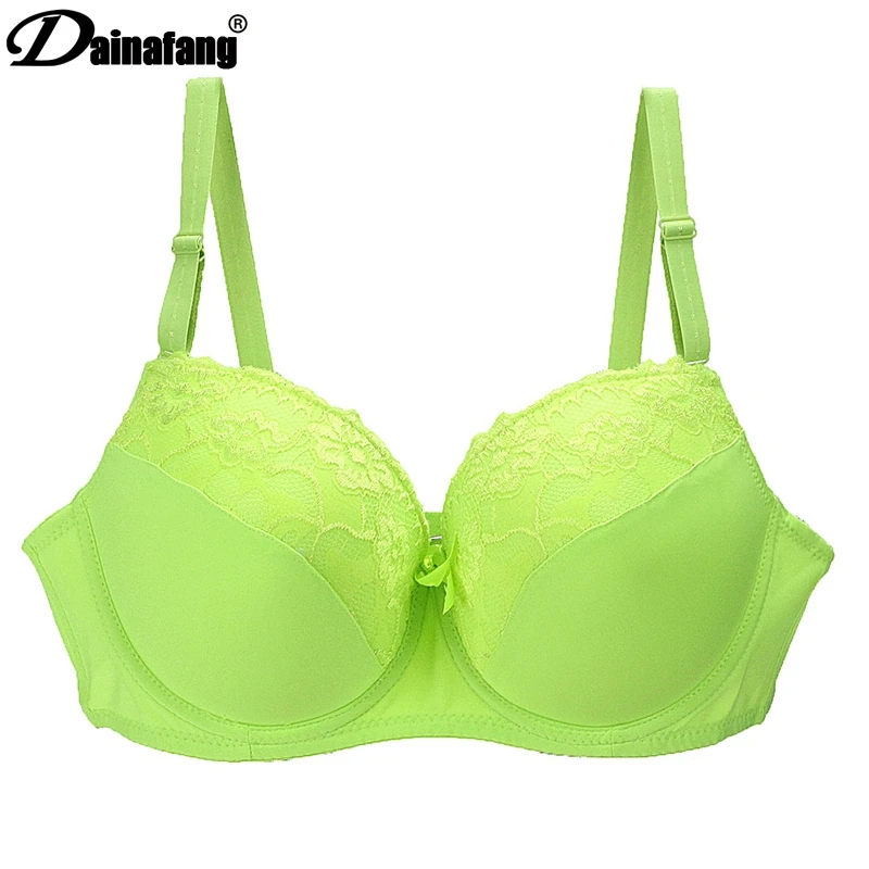 DaiNaFang Brand Womens Push Up Bras Sexy Deep V Embroidery Lace Decorative Lingerie High Cotton Ployester Underwear For Ladies 6