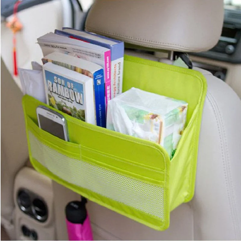 

Auto Car Seat Back Organizer Holder Bag For Cellphone Stuff Multi-Pocket Large Capacity Car Backseat Hanging Bag Black