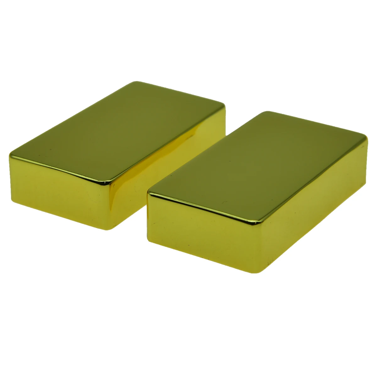 

Dopro Pack of 2 Sealed Humbucker Guitar Pickup Covers Brass Humbucker Pickup Cover No Holes Chrome/Gold