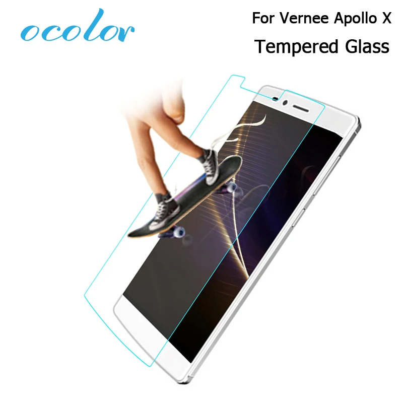 ocolor 2pcs For Vernee Apollo X Steel Tempered Glass Film Protective Replacement Screen Guard Mobile Phone | Мобильные телефоны и