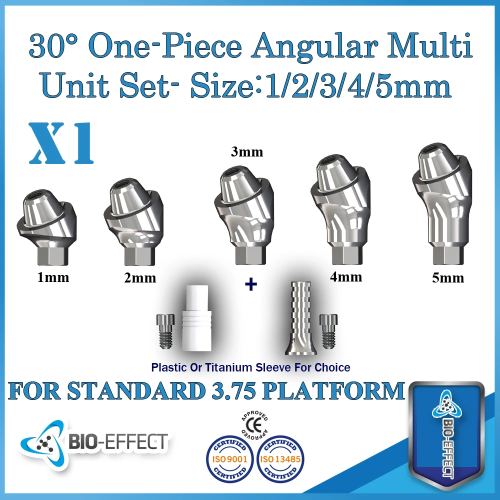 

1x Angular 30 Degree One-piece Multi-unit Abutment ,For Internal Hex Dental Implants,Bio-Effect Top Quality