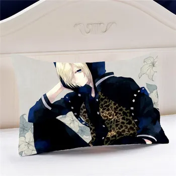 

Oct. Home Textile Yuri On Ice Anime Yuri Plisetsky Polyester/Micro-suede/2WT 2way 45*35CM One-sided Two-sided Pillow Case #41299