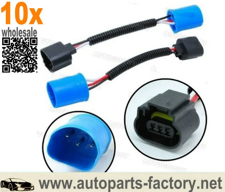 Long Yue Autoparts 10pcs Super Duty Headlight Conversion Harness Long Yue Autoparts 10pcs Super Duty Headlight Conversion Harness Head Lamp Case For 99 04 Ford F250 F350 6