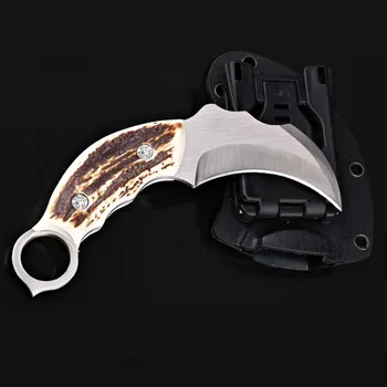 

Newest Tactical Knife Survival Camping Outdoor Tools Hunting Pocket Knife Fixed Knives With ABS K sheath as a gife For Father