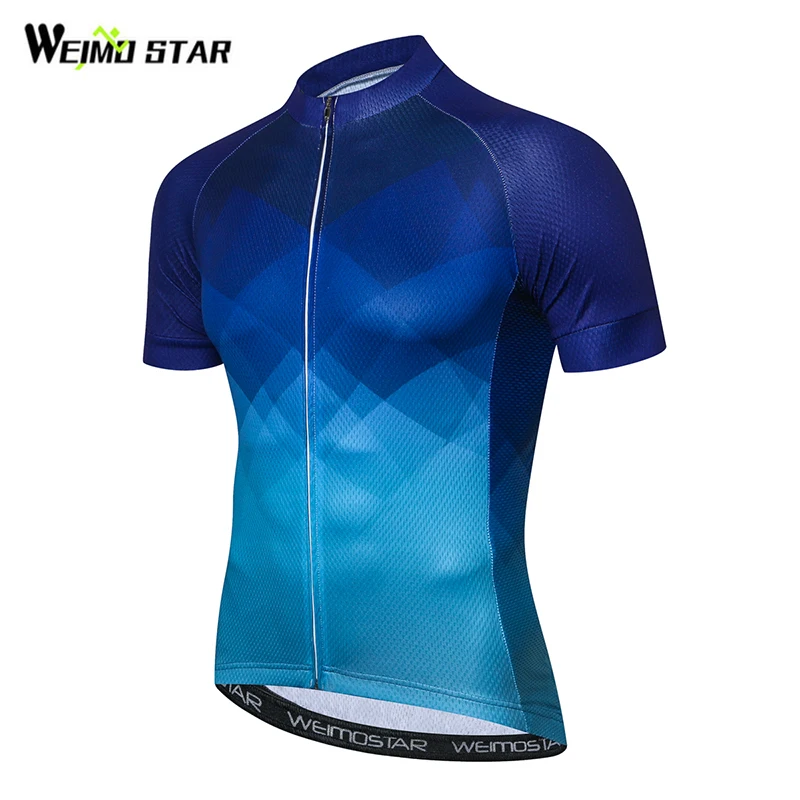 Blue Weimostar Men Cycling Jersey Cycling Clothing Roupa Maillot Ciclismo MTB jersey youth