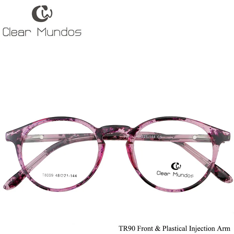 CLEAR MUNDOS Man and Women Glasses TR90 Oval Designer Glasses Frames Optical Glasses Transparent Lens  Eyeglasses for T8009