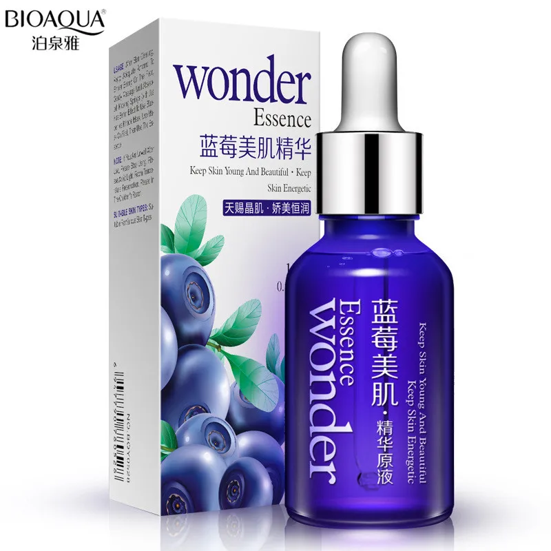 BIOAQUA 1PC Blueberry Hyaluronic Acid Liquid Anti Wrinkle Anti Aging Collagen Whitening Moisturizing Pure Essence Face Skin Care 1