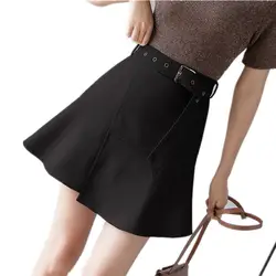 Новый Для женщин юбка нерегулярные свободные юбка плюс Размеры юбка на талии модные Повседневное Высокая Талия одноцветное Цвет короткая
