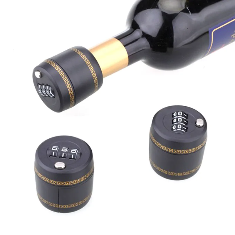 

Plastic Bottle Password Lock Combination Lock Wine Stopper Vacuum Plug Device Preservation For Furniture Hardware