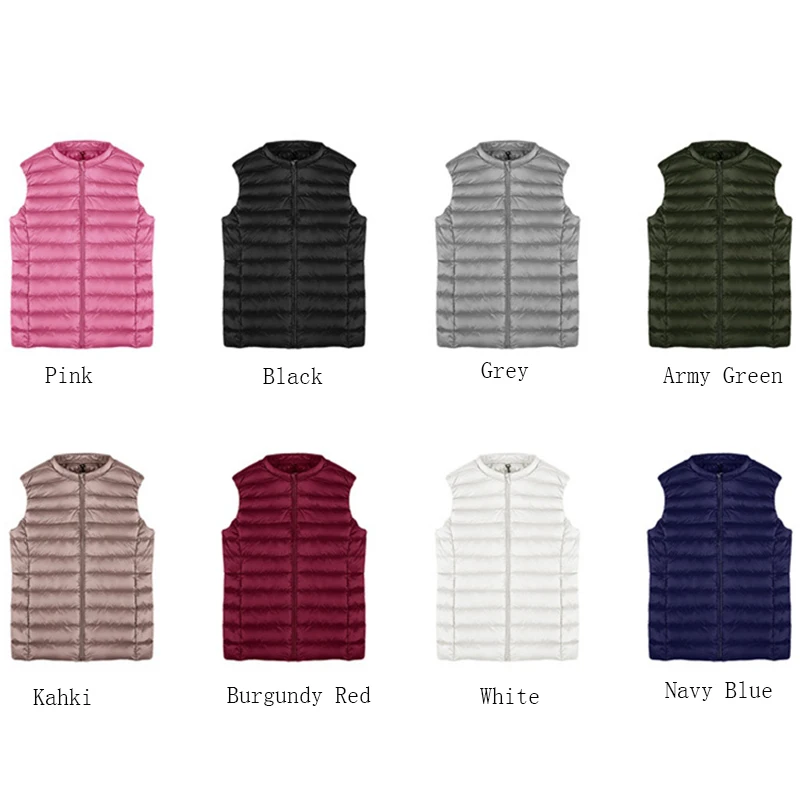 Koop Vrouwen Mouwloos Vest Down Jacket Light Jas Winter Warme Vrouwelijke Lichtgewicht Jassen Mode Dames Ultra Dunne Donsjack S 4XL