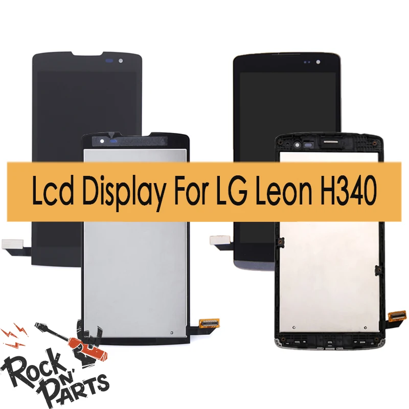 

Lcd Display Assembled with Touch Screen Digitizer and frame For LG Leon H340 h320 h324 H340N H326 MS345 C50 black +tools