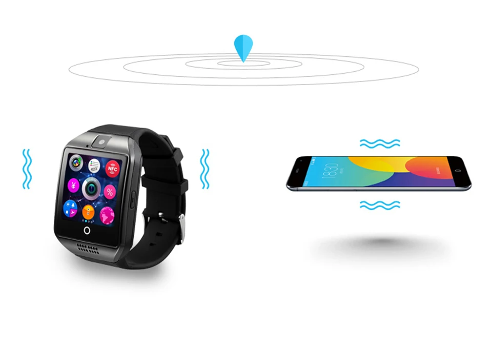 ITORMIS Bluetooth Смарт Умные Часы Сенсорный экран телефона sport Фитнес шагомер Камера sim-карта TF Q18 для Android IOS Телефон