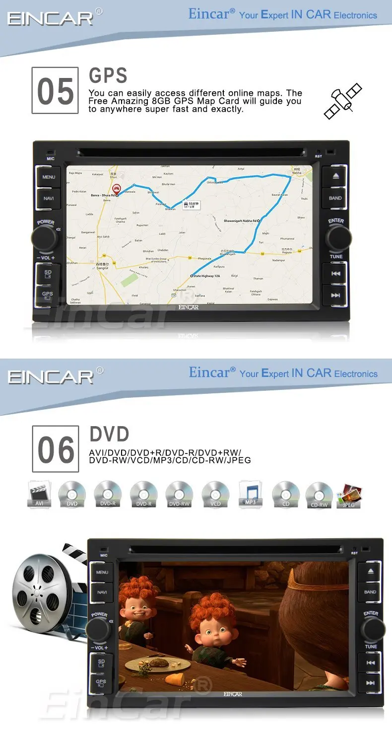 Sale two 2din car dvd radio GPS Navigation Bluetooth 2 DIN universal Stereo Radio headunit USB/SD car multimedia gps radio dvd player 5