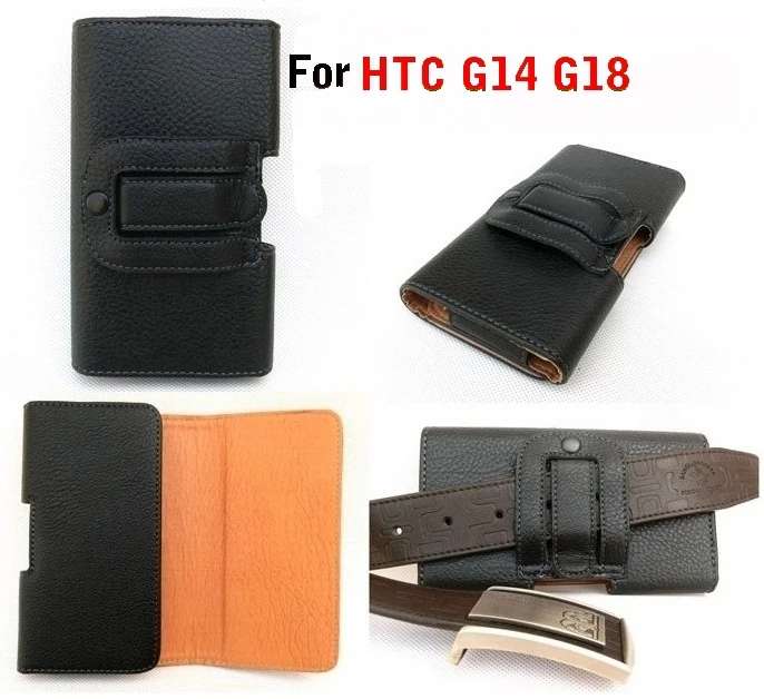 

G14 Leather Pouch Holster Belt Clip Case For HTC G18 sensation XE Z715E G14 Z710E Housing Belt Bag